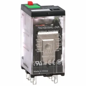 SCHNEIDER ELECTRIC 792XBXM4L-24A Plug-In Relay 8 Pins Square 24VAC | AH8ZEV 39DL41