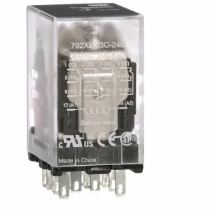 SCHNEIDER ELECTRIC 792XDX3C-24D Plug-In Relay 14 Pins Square 24VDC | AH8ZEY 39DL44