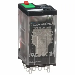 SCHNEIDER ELECTRIC 792XDX3M4L-240A Plug-In Relay 14 Pins Square 240VAC | AH8ZDV 39DL18