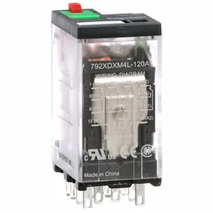 SCHNEIDER ELECTRIC 792XDXM4L-120A Plug-In Relay 14 Pins Square 120VAC | AH8ZDZ 39DL22