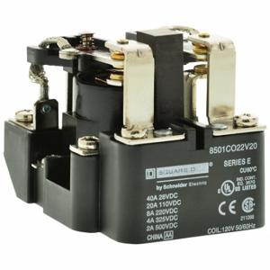 SCHNEIDER ELECTRIC 8501CDO22V51 Open Power Relay, Surface Mounted, 20 A Current Rating, 12V DC, 8 Pins/Terminals, DPDT | CU2CJG 55WN50