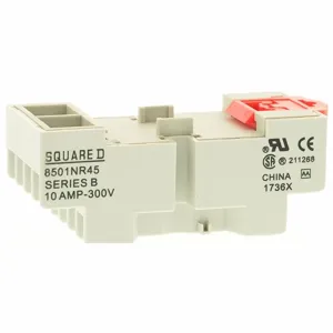 SCHNEIDER ELECTRIC 8501NR45B Relay Socket, 10 A Rating, Din-Rail & Surface Socket Mounting, 14 Pins, G Socket | CU2DDL 335HV9