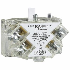 SCHNEIDER ELECTRIC 9001KA6 Contact Block, 30 mm Size, 1 No, 10A, 600VAC | CU2ATH 55WP92