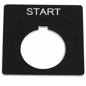 SCHNEIDER ELECTRIC 9001KN101BP Legend Plate, START, Square, Plastic, 2.25 Inch Height, 2.25 Inch Wd | CU2CAC 55WP94