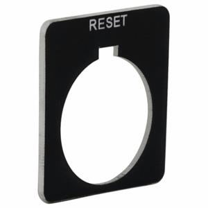 SCHNEIDER ELECTRIC 9001KN223BP Legend Plate, RESET, Square, Plastic, 1.75 Inch Height, 1.75 Inch Wd | CU2BZZ 55WP97