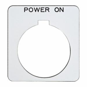 SCHNEIDER ELECTRIC 9001KN238WP Legend Plate, Power On, Square, Plastic, White/Black, 1.7 Inch Height, 1.7 Inch Wd | CU2BZW 45C413