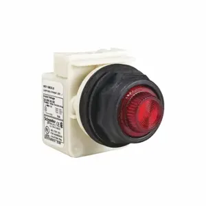 SCHNEIDER ELECTRIC 9001SKP3LRR31 Pilot Light, 30 mm Size, Full Volt, 208 to 220VAC, Red, LED, Round Clamp, Plastic | CU2APA 55WR50