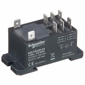 SCHNEIDER ELECTRIC 92S11D22D-24D Enclosed Power Relay, Din-Rail & Surface Mounted, 30 A Current Rating, 24VDC, Dpdt | CU2BDY 6CWY0