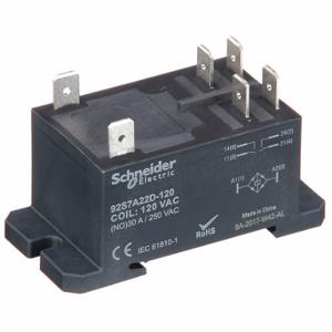 SCHNEIDER ELECTRIC 92S7A22D-120A Enclosed Power Relay, Din-Rail & Surface Mounted, 30 A Current Rating, 120VAC, Dpst-No | CU2BDK 6CWY1