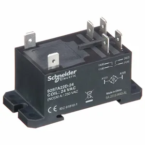 SCHNEIDER ELECTRIC 92S7A22D-24A Enclosed Power Relay, Din-Rail & Surface Mounted, 30 A Current Rating, 24VAC, Dpst-No | CU2BDV 6CWY3