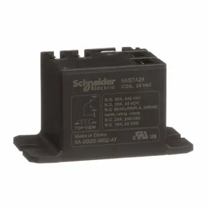 SCHNEIDER ELECTRIC 9AS7A24 Enclosed Power Relay, Surface Mounted, 24VAC, 5 Pins/Terminals, Spdt | CU2BEW 6CWZ2