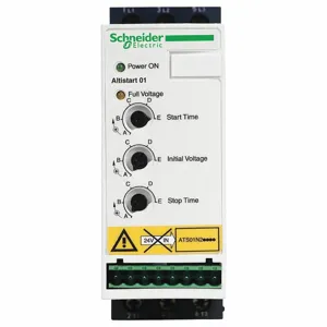 SCHNEIDER ELECTRIC ATS01N209QN Soft Start, 380 To 415V Ac, 9 A Output Current | CU2DWL 55WL77