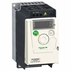 SCHNEIDER ELECTRIC ATV12H055M2TQ Variable Frequency Drive, 200 to 240VAC, 3/4 hp Max Output Power, NEMA 1, Black | CU2ENW 55WM71