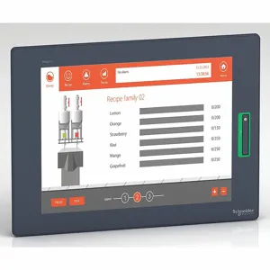 SCHNEIDER ELECTRIC HMIDT732 Touch Panel, TFT Color, USB Type A/USB Type Mini-B, 1024 x 768 Pixels, 9 Inch Heightt | CU2CMC 45DR22