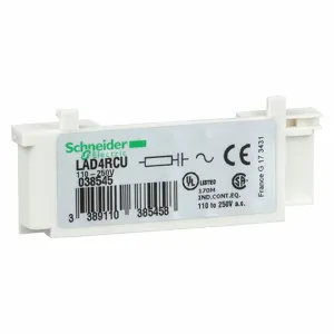 SCHNEIDER ELECTRIC LAD4RCU Rc Transient Suppressor, 110 To 250 Vac | CU2EAZ 48T961