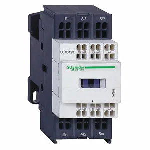 SCHNEIDER ELECTRIC LC1D123BD Iec Magnetic Contactor, 24 V Dc Coil Volts, 12 A | CU2BPU 48N827