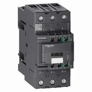 SCHNEIDER ELECTRIC LC1D40ABBE Iec Magnetic Contactor, 24 V Dc Coil Volts, 40 A | CU2BPW 482Z38