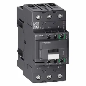 SCHNEIDER ELECTRIC LC1D40AKUE Iec Magnetic Contactor, 100 To 250 VAC/Dc Coil Volts, 1No/1Nc | CU2BLV 482Z41