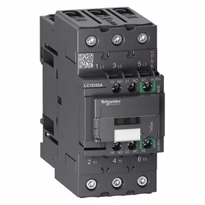 SCHNEIDER ELECTRIC LC1D50ABNE Iec Magnetic Contactor, 24 To 60 VAC/Dc Coil Volts, 1No/1Nc | CU2BPF 482Z43