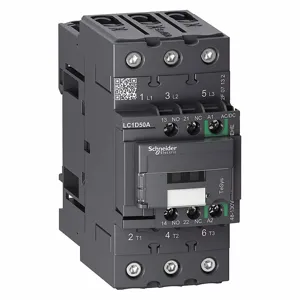 SCHNEIDER ELECTRIC LC1D50AEHE Iec Magnetic Contactor, 48 To 130 VAC/Dc Coil Volts, 1No/1Nc | CU2BQR 482Z44