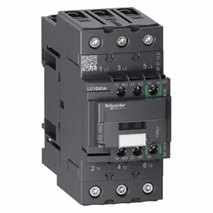 SCHNEIDER ELECTRIC LC1D65AEHE Iec Magnetic Contactor, 48 To 130 VAC/Dc Coil Volts, 1No/1Nc | CU2BQT 482Z48