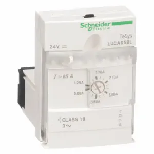 SCHNEIDER ELECTRIC LUCA05BL Stdcntrlunitcl103Ph 1255A 24Vdc, 1.25 to 5A, 10, 3 Poles, Thermal | CU2CRX 48P477