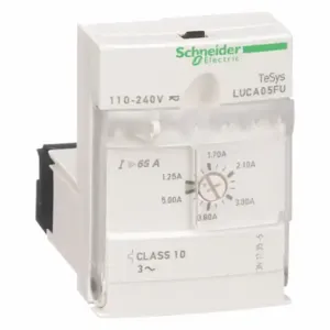 SCHNEIDER ELECTRIC LUCA05FU Stdcntrlunitcl103Ph 1255A 110240Vac, 1.25 to 5A, 10, 3 Poles, Thermal | CU2CRW 48P464