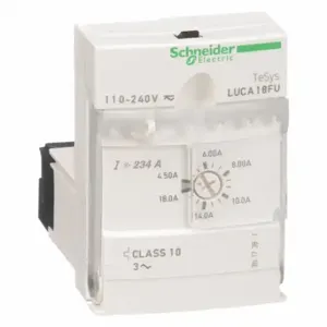 SCHNEIDER ELECTRIC LUCA18FU Stdcntrlunitcl103Ph 4518A 110240Vac, 4.5 to 18A, 10, 3 Poles, Thermal | CU2CTA 48P465