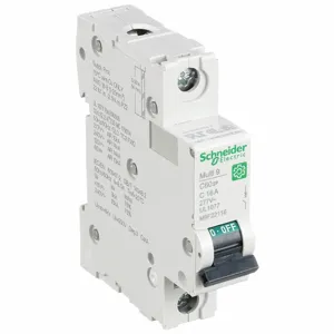 SCHNEIDER ELECTRIC M9F22116 Iec Supplementary Protector, 16A, Rating 240/415VAC, Rating 60VDC | CH6QEN 482K97