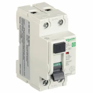 SCHNEIDER ELECTRIC M9R81225 Iec Supplementary Protector, 25 A, 240 Vac, 26 Ma Rated Residual Current | CU2BRQ 482N41