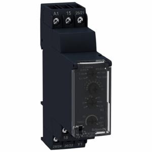 SCHNEIDER ELECTRIC RE22R2MMU Time Delay Relay, DIN-Rail Mounted, 24 to 240VAC/24V DC, 8 A, 4 Pins/Terminals | CU2EDT 55WK56