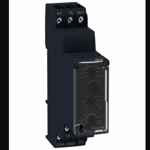 SCHNEIDER ELECTRIC RE22R2MMW Time Delay Relay, DIN-Rail Mounted, 240VAC, 8 A, 4 Pins/Terminals, 0.1 sec to 100 hr | CU2EDW 55WK57