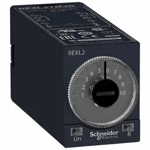 SCHNEIDER ELECTRIC REXL2TMJD Time Delay Relay, Socket Mounted, 12V DC, 5 A, 8 Pins/Terminals, 0.1 sec to 100 hr | CU2EEP 55WL17