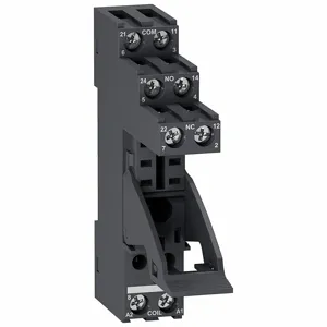 SCHNEIDER ELECTRIC RGZE1S48M Relay Socket, 5 A Rating, Din-Rail Socket Mounting, 8 Pins, K Socket | CU2DEJ 615A32