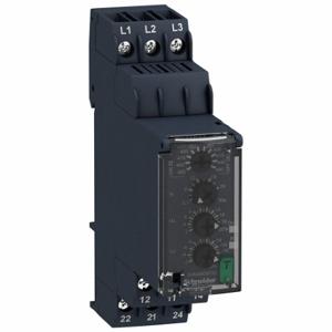 SCHNEIDER ELECTRIC RM22TR33 Phase Ctrl Relay, 380-480VAC Inch Size 8A, Dpdt, DIN-Rail Mounted, 8 A Current Rating | CU2DFH 69ZP30