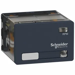 SCHNEIDER ELECTRIC RPM43P7 Relay, Socket Mounted, 15 A Current Rating, 230V AC, 14 Pins/Terminals, 4Pdt | CP4MAD 55WN47