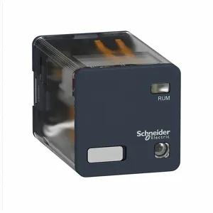 SCHNEIDER ELECTRIC RUMC33B7 Relay, Socket Mounted, 10 A Current Rating, 24V AC, 11 Pins/Terminals, 3Pdt | CP4LZJ 55WZ48