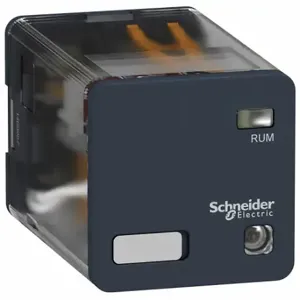 SCHNEIDER ELECTRIC RUMC33GD Relay, Socket Mounted, 10 A Current Rating, 125V DC, 11 Pins/Terminals, 3Pdt | CP4LYT 55WL63