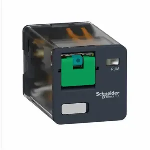 SCHNEIDER ELECTRIC RUMF21JD Relay, Socket Mounted, 10 A Current Rating, 12V DC, 8 Pins/Terminals, Dpdt | CP4LYY 55WZ51