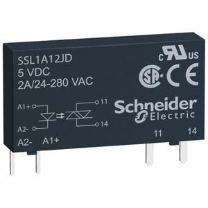 SCHNEIDER ELECTRIC SSL1A12BDR Halbleiterrelais, 2 A Nennstrom, 15 bis 30 V DC, Pin-Anschluss | CU2DXK 55WL21