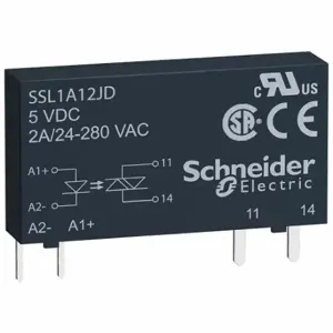 SCHNEIDER ELECTRIC SSL1A12BDR Solid State Relay, 2 A Current Rating, 15 To 30V Dc, Pin Termination | CU2DXK 55WL21