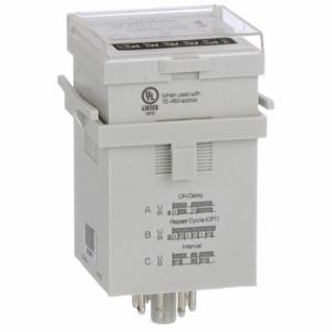 SCHNEIDER ELECTRIC TDRPRO-5102 Multifunktions-Zeitverzögerungsrelais, Schalttafeltürmontage, 240 V AC, 12 A, 8 Pins/Anschlüsse | CU2EDE 6CXD1