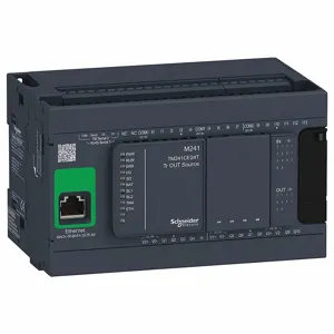 SCHNEIDER ELECTRIC TM241CE24T Logic Controller, 24V AC/DC, 0.1 A 0.5 A, 14 Inputs, 4 Outputs, Transistor | CU2CCU 55WT38