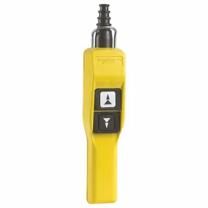 SCHNEIDER ELECTRIC XACA217 Pendant control station, Up/Down, 1NO, 1NO, Mechanical Interlock, Yellow | CU2CNB 55WT90