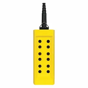 SCHNEIDER ELECTRIC XACB12 Rows Of 6 Button Pendant with O Ko Inch, 12 Holes, 0.39-0.87 Inch, Yellow | CU2CMN 48U272