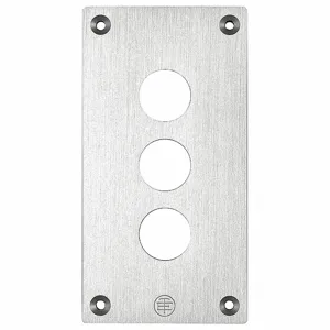 SCHNEIDER ELECTRIC XAPE303 Drilled Front Plate, No Legend, Grey | CU2BHJ 55WH14