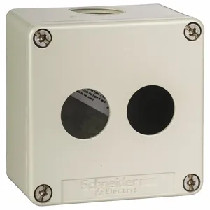 SCHNEIDER ELECTRIC XAPG19702 Empty Control Station, Zinc Alloy, 2 Holes, 13/4, 3/4 Inch Conduit Size | CU2CUN 55WL38