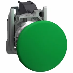 SCHNEIDER ELECTRIC XB4BC31GEX Push Button, Green, 22 mm Size, 1 No, Metal, Metal | CU2CYQ 292MH2