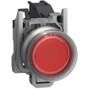 SCHNEIDER ELECTRIC XB4BP482GEX Pushbutton With Boot, Red, 22 mm Size, 1 No, Metal, Metal, Maintained | CU2ALZ 292MK4