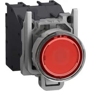 SCHNEIDER ELECTRIC XB4BP483BM5GEX Push Button, Red, 22 mm Size, 1No, Metal, Metal, 24 To 254V AC/Dc | CU2DAE 292MK5